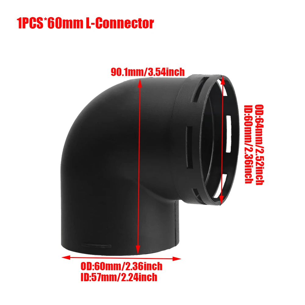 60mm Diameter 1/2M Lengte Air Diesel Heater Duct Buis Slang Uitlaat Uitlaat Joiner Connector voor Webasto Eberspaecher