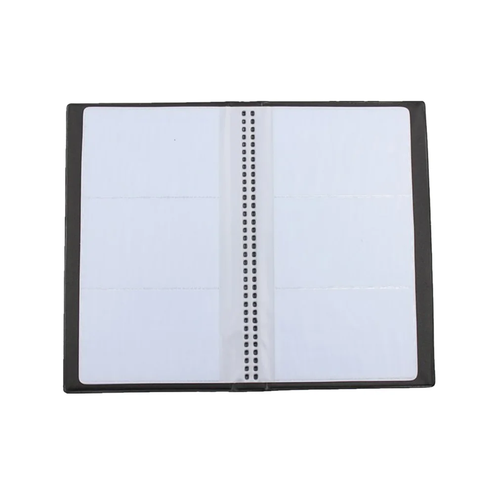 Libro per biglietti da visita da 120 slot nero per carte d'identità con nome di credito Organizzatore per ufficio domestico Libro Organizzatore aziendale