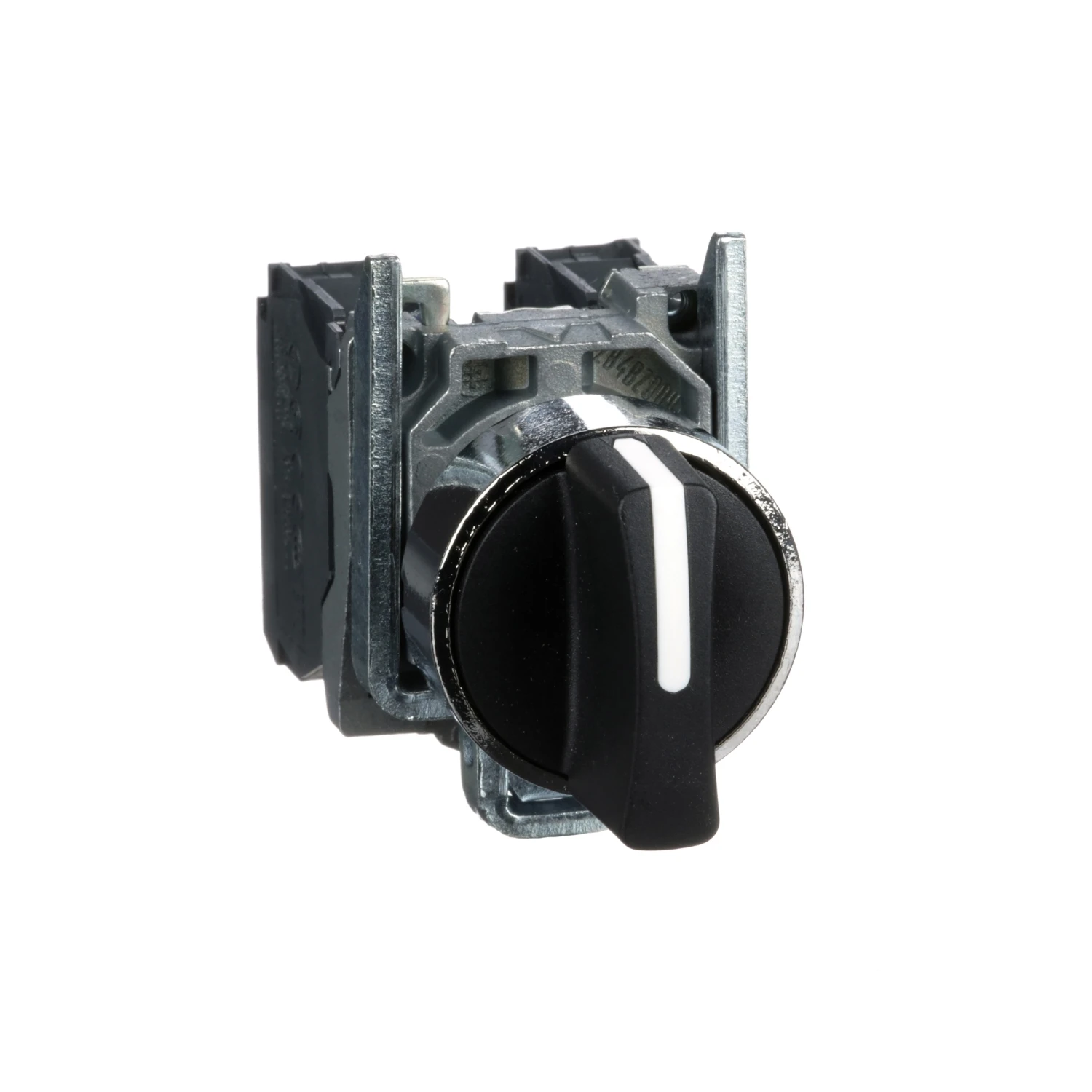 

XB4BD53 Selector switch, metal, black, Ø22, 3 positions, spring spring return, 2 NO