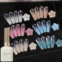 XEIJAYI 6pcs Nail Art Diamond Nail Design 6 Color Set 15ml Nail Glue Soak Off UV LED Nail Gel