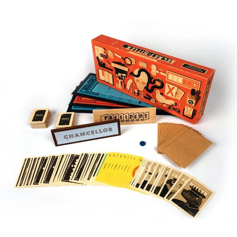 Juegos de mesa Secret Hitlers, patrón, entretenimiento familiar, divertido, tarjetas, regalos de Navidad, juguete