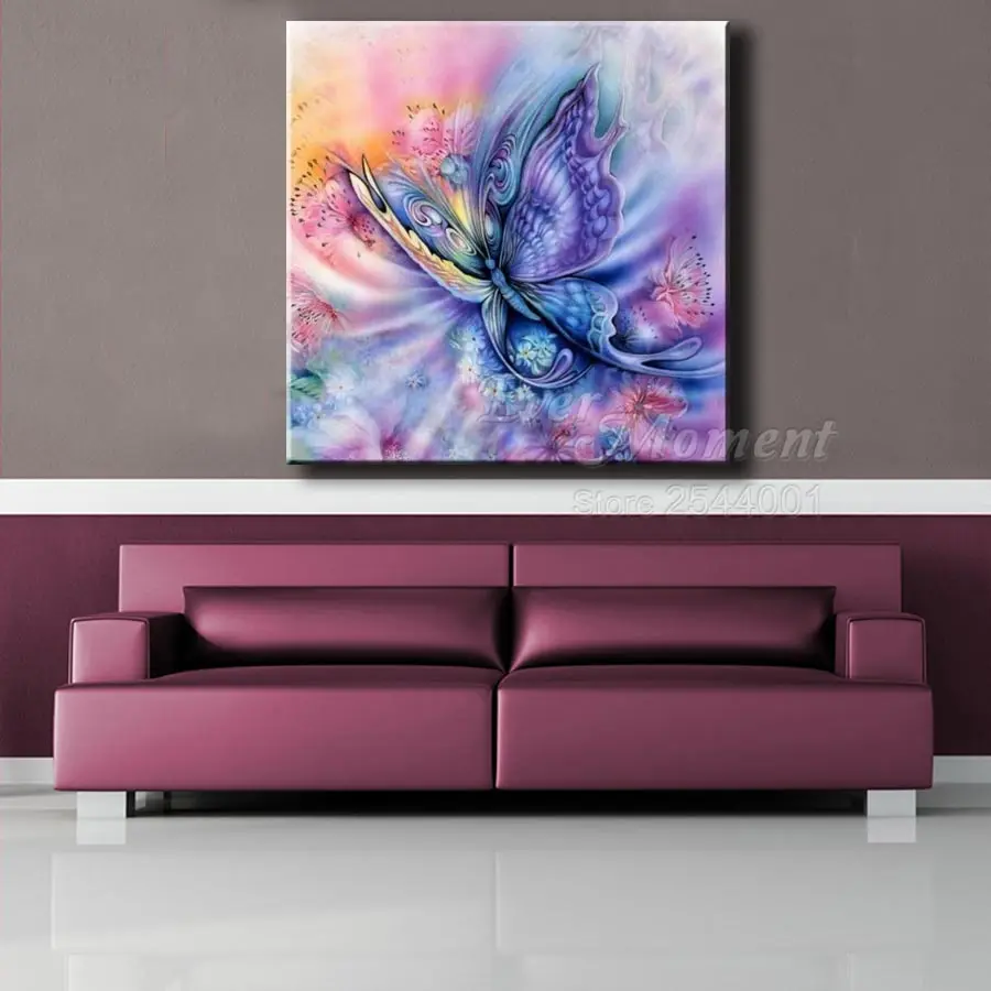 Ever Moment Diamond Embroidery Blue Butterfly Diamond Mosaic Full Square Drills Home Decoration Artwork Diamond Painting ASF1106 view 2