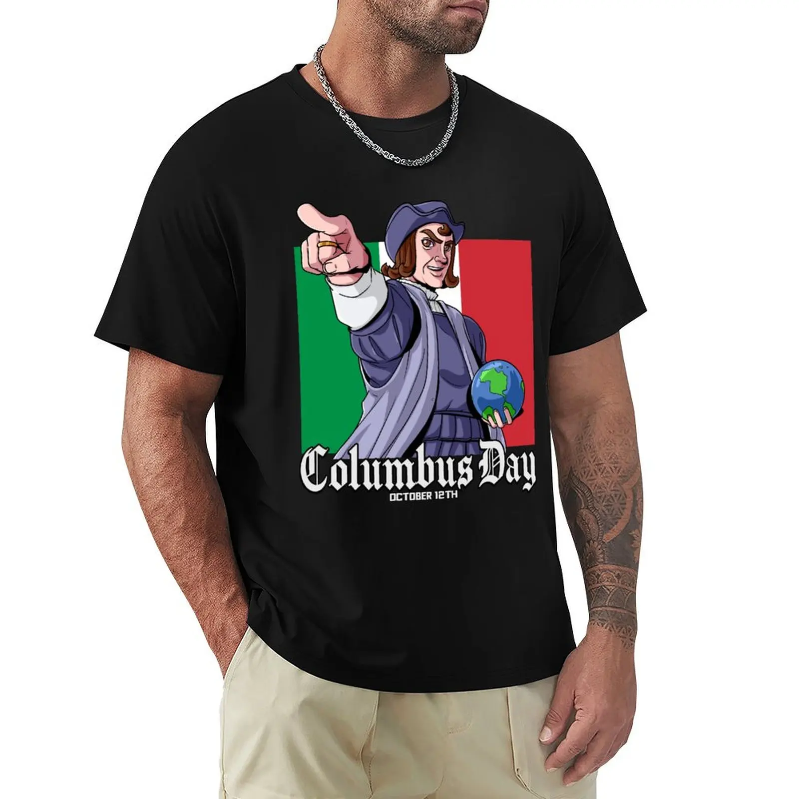 

Christopher Columbus Day 1492 T-Shirt anime t shirts heavyweights mens fashion