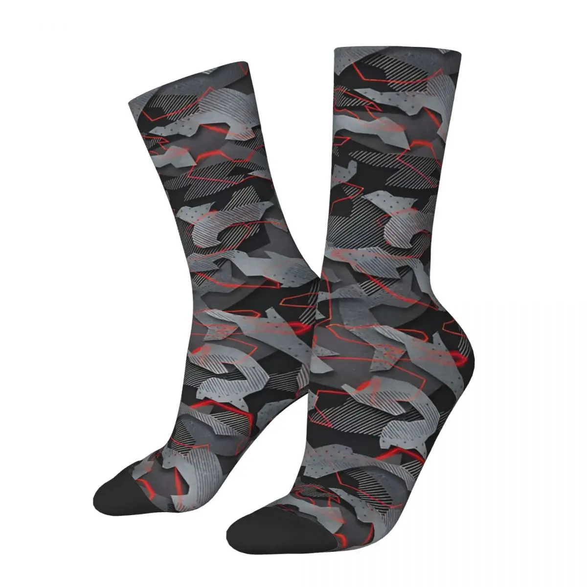 Retro ACTIVE CAMOU Men's compression Socks Unisex Street Style Seamless Printed Novelty Crew Sock