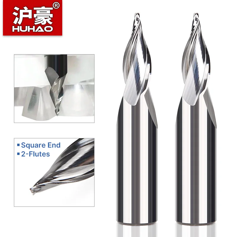 

HUHAO 12 мм, хвостовик 30 ° Фреза коническая сферическая двухзубая для ЧПУ станков, для гравировки акрила, дерева, МДФ, ПВХ