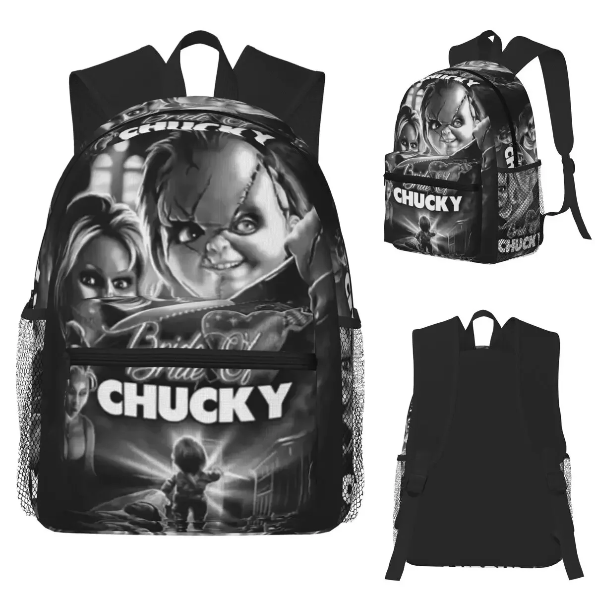 Bride Of Chucky Killer Doll Chucky Student Backpack School Bag Hiking Travel Daypack for Boys Girls Fashion Bookbag Shoulder Bag