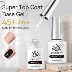 BORN PRETTY Base Gel Super Top Coat Nail Gel polish Design Enhancer Varnish Semi Permanent Soak Off UV LED Nail Art Tool 10ml