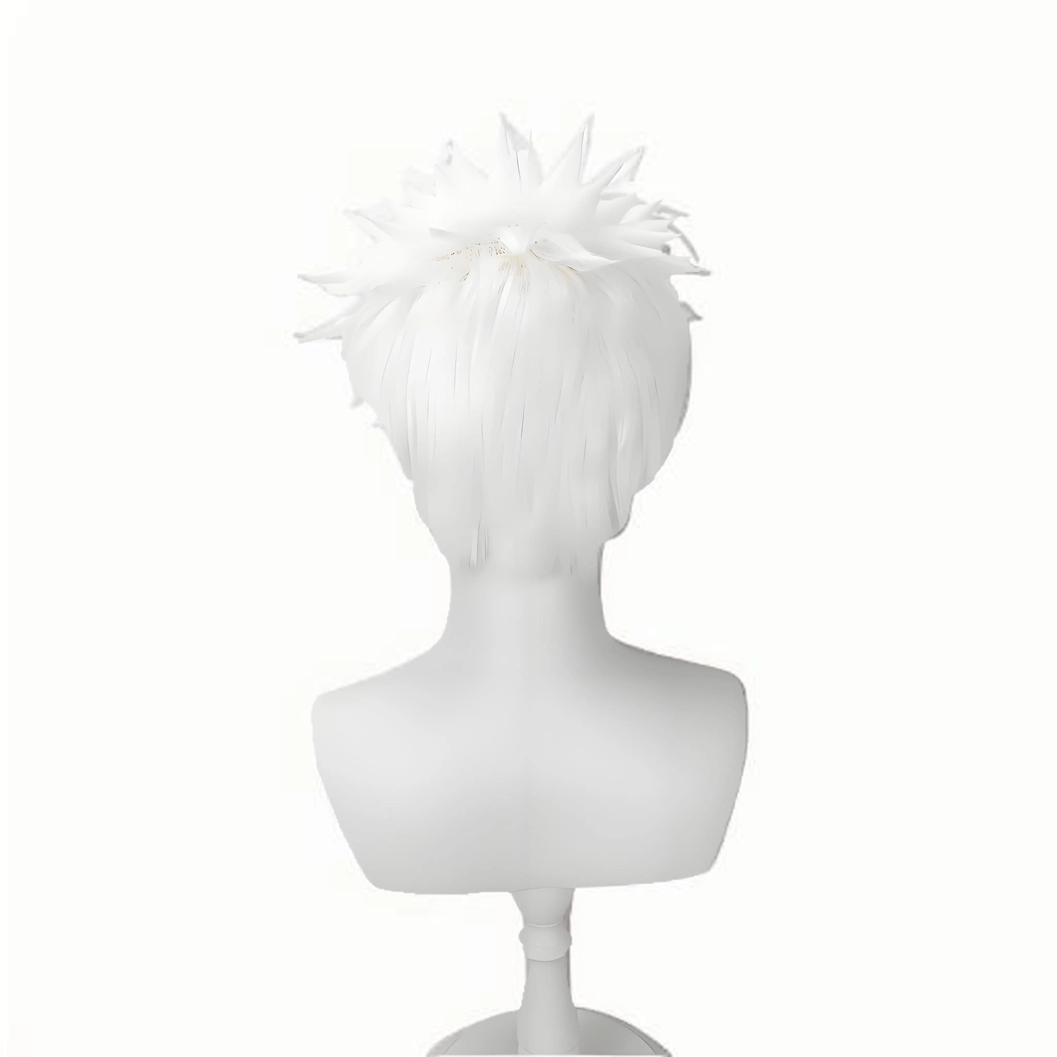 Perruque de cosplay Hakuoki Uchiha Obito pour NARUTO – Perruque synthétique noire résistante à la chaleur pour hommes, Costume de jeu de rôle