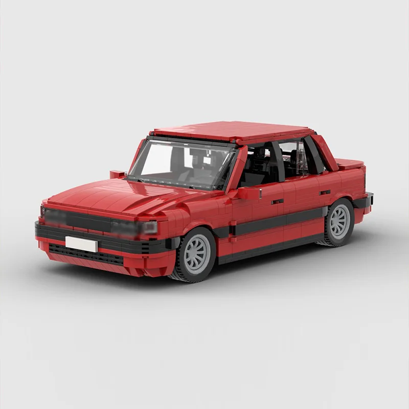 Speed Racing Car Model MOC Building Bricks B3 Red Compact Car Modular Technology Children Holiday Gifts Assemble Toys Suit