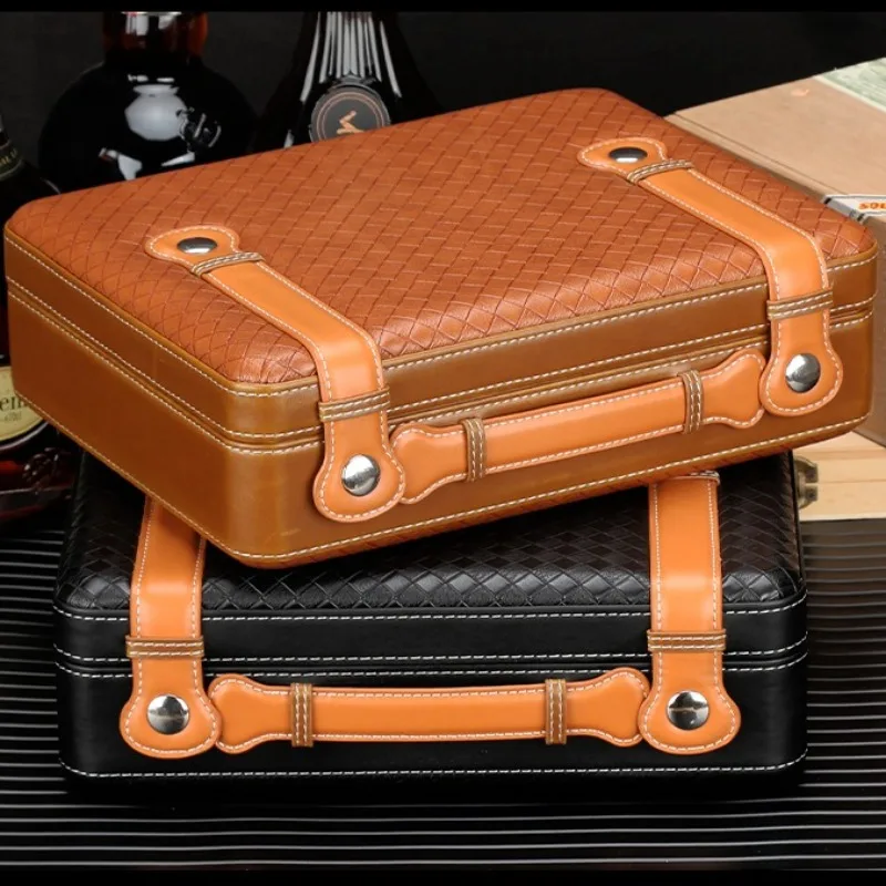 Humidor Cedar Wood Travel Cigar Cases Leather Cigars Storage Boxes Portable Cigars Humidors Smoking Accessories