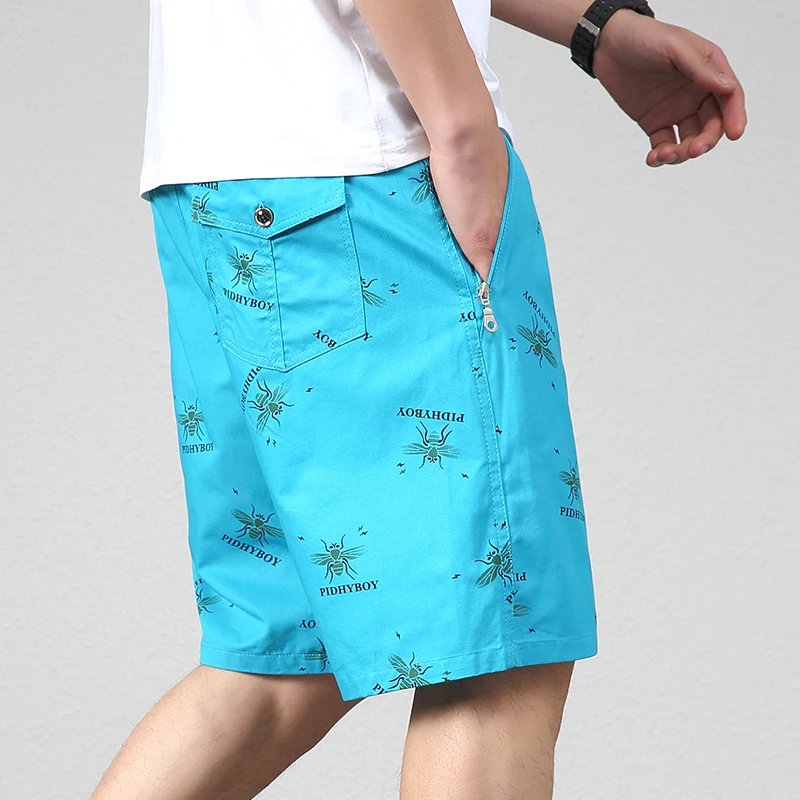 2023 New Summer Beach Shorts Men Fashion Print Casual 100% Cotton Shorts Men Plus Size Shorts 5XL Jogging Sweatpants Shorts