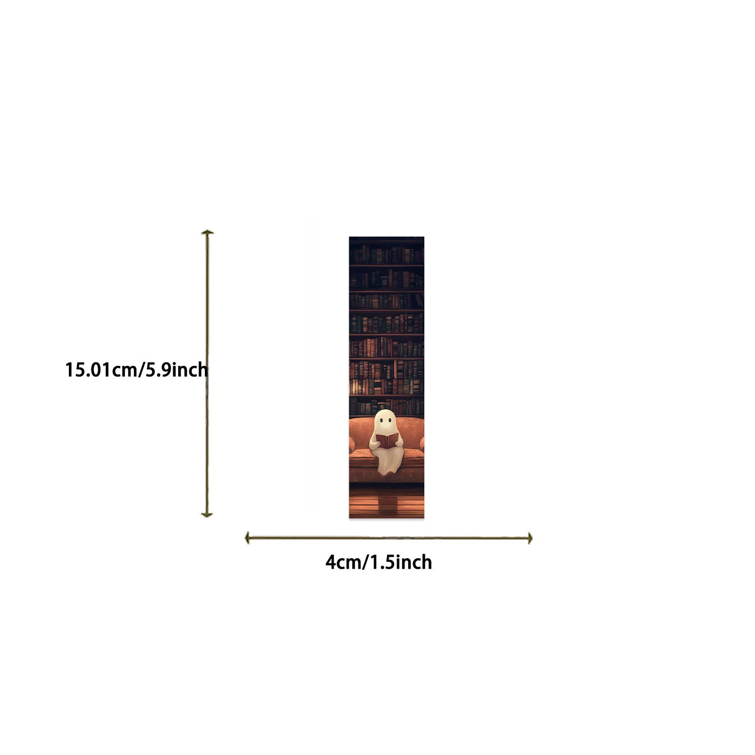 30Pcs Ghost Reading at the Library Bookmarks Aesthetic Decorative Book Markers Paper Book Page Mark Cards for Book Lovers