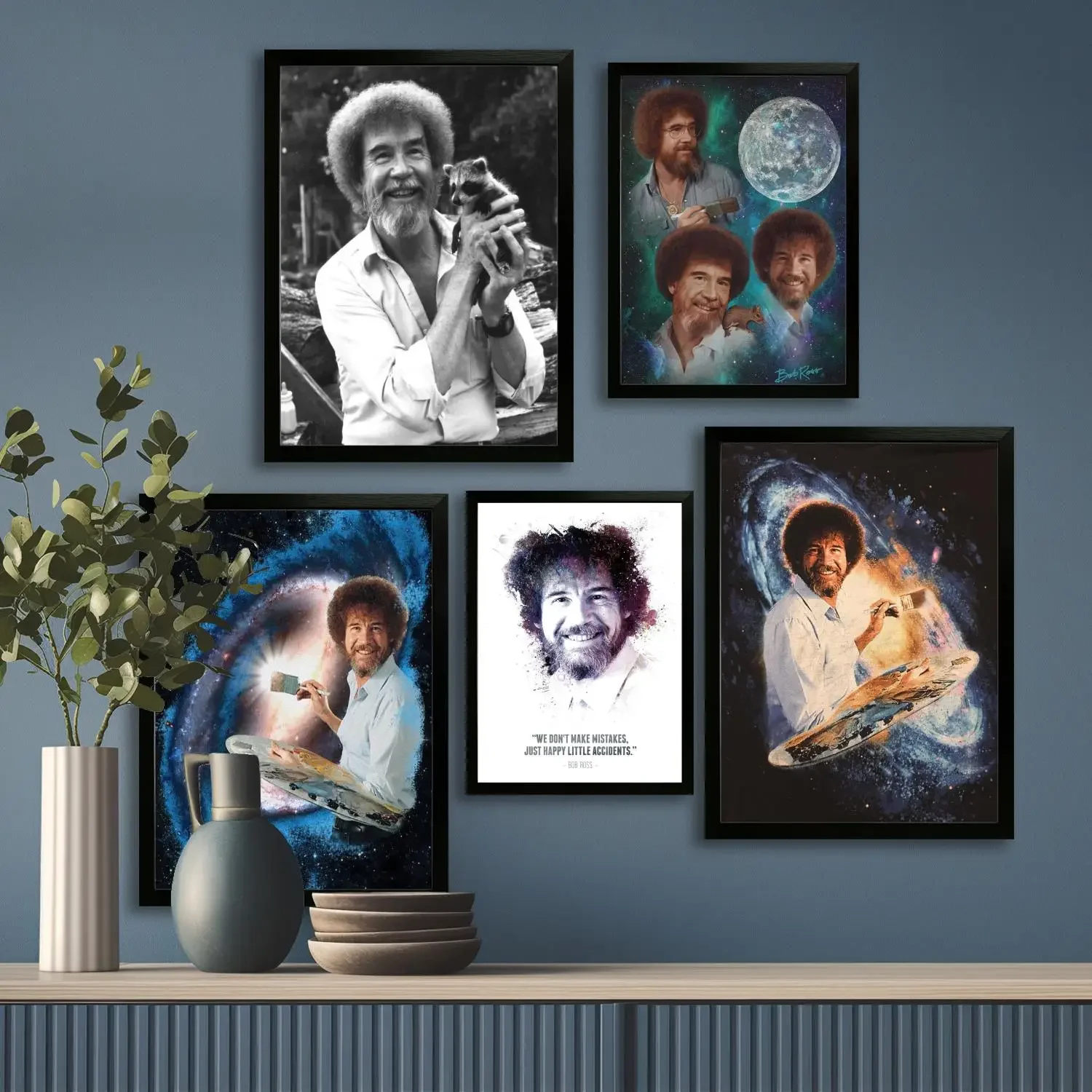 bob ross Canvas Art Poster and Wall Art, Picture Print, Modern Family Bedroom Decor,Decorative painting