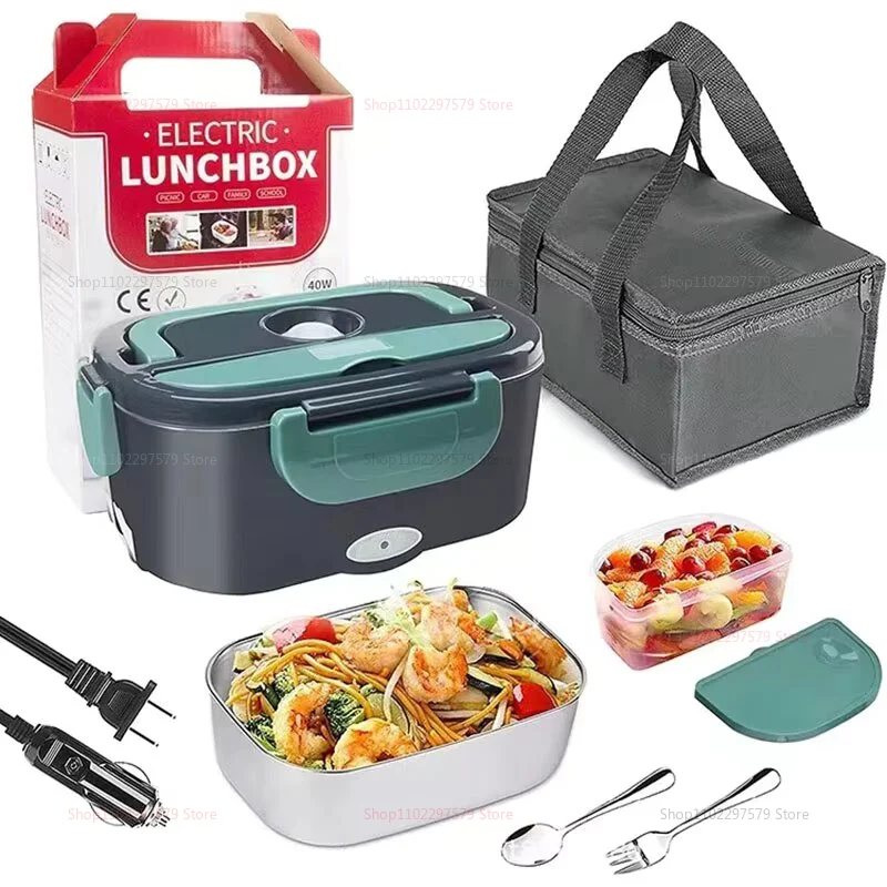 Electric Heated Lunch Box Portable Self Heating Food Container for Office Work Student Dormitory Steam Meal Thermal Insulation