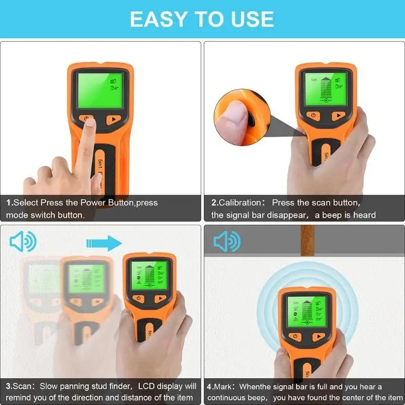 

E1PC Finder Wall Scanner 5 in 1 Electronic Locator Beam