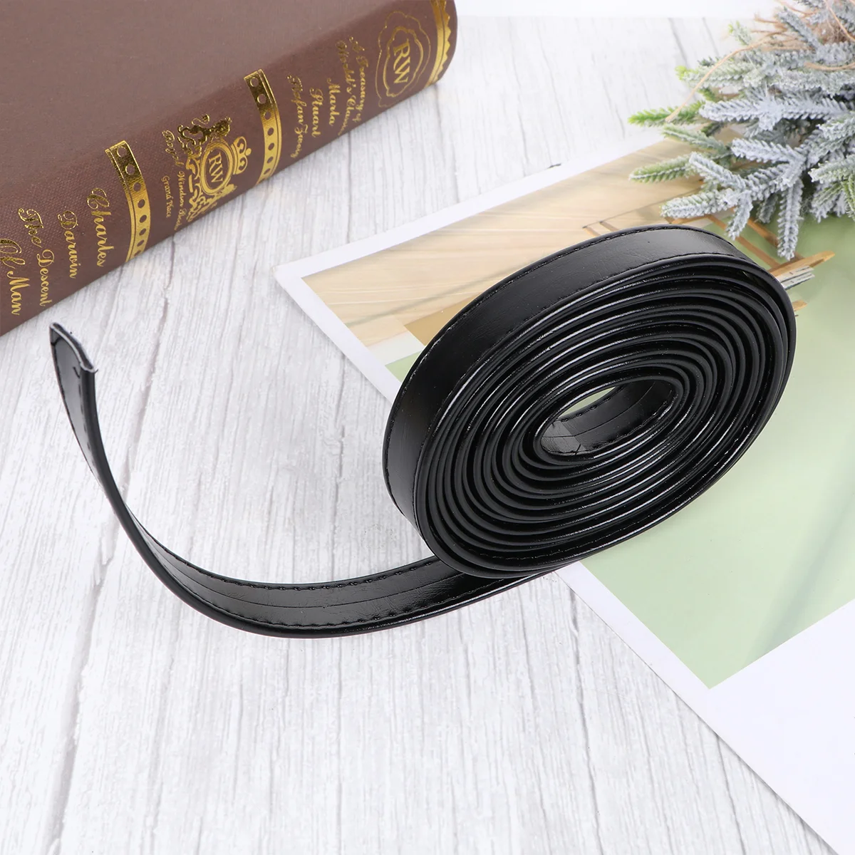 

1 Roll 3 Meters PU DIY Sewing Pouch Strip Accessories Double-side Hemming Strap for Sewing Bag Purse Supplies (B