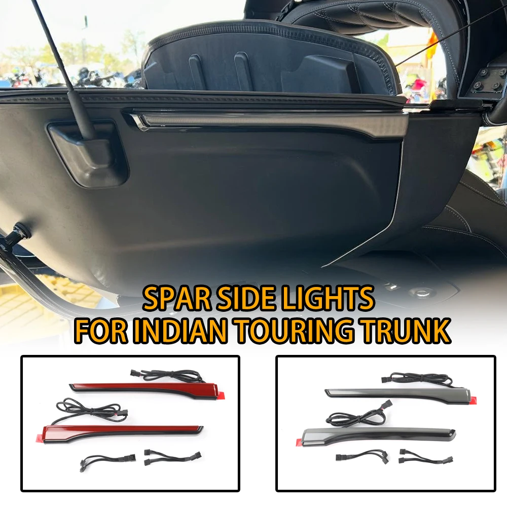 

SPAR LED Trunk Side Lights for Indian Chieftain/Roadmaster Motorcycles, Waterproof Motorcycle Luggage Case Lights with