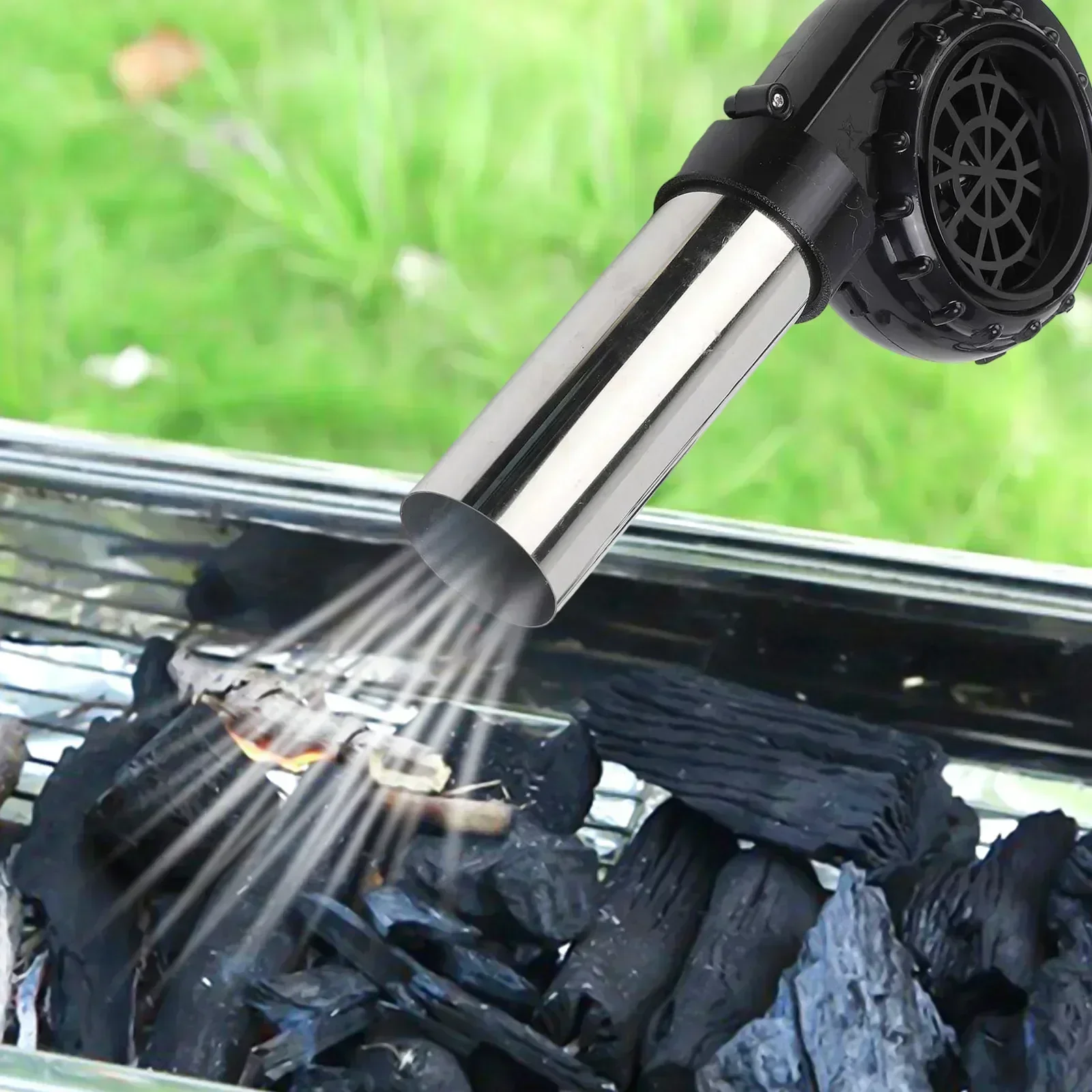 

Ручной вентилятор для барбекю Портативный вентилятор Приключения на свежем воздухе Легкий и портативный термостойкий материал для пожарных ямок