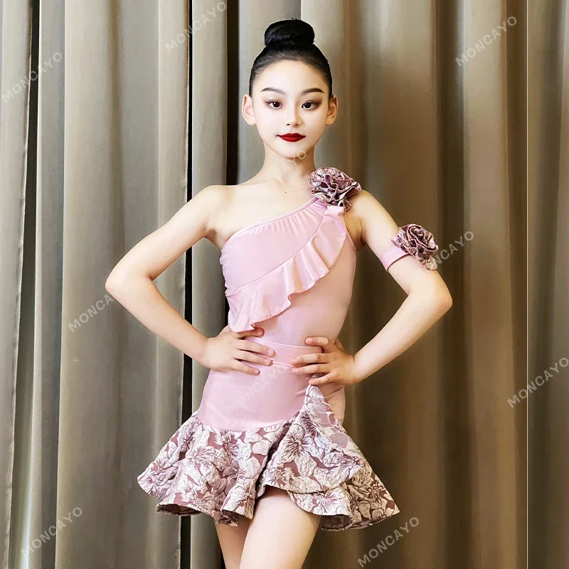 

Salsa Latin Dance Dress Girls Latin Practice Dress Kids Dance Skirt Samba Tango Dancing Clothes Ballroom Dance Dresses Standard