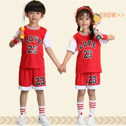 Niño LSPORT 23 #   Conjunto de baloncesto para niñas, uniforme de camiseta de baloncesto, camisetas deportivas transpirables para niños, pantalones cortos, ropa de tren del equipo de baloncesto