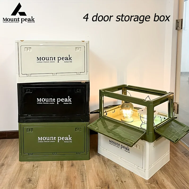 

Полипропиленовый складной ящик для хранения в кемпинге, многоцелевой ящик для хранения для дома, кемпинга, багажника автомобиля — компактный дизайн