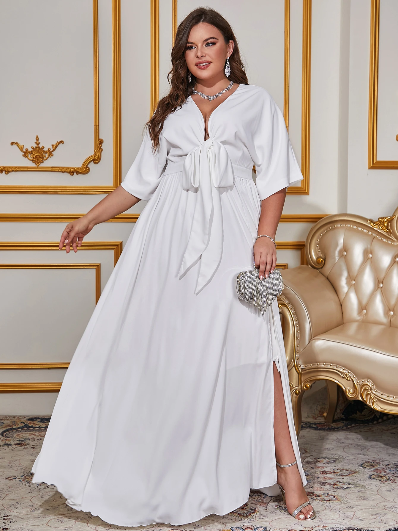 Plus Size Women Party Dresses Elegant Pretty Women Dress Cocktail Wedding Guest Mermaid Maxi Dress For Big Size Woman Dresses