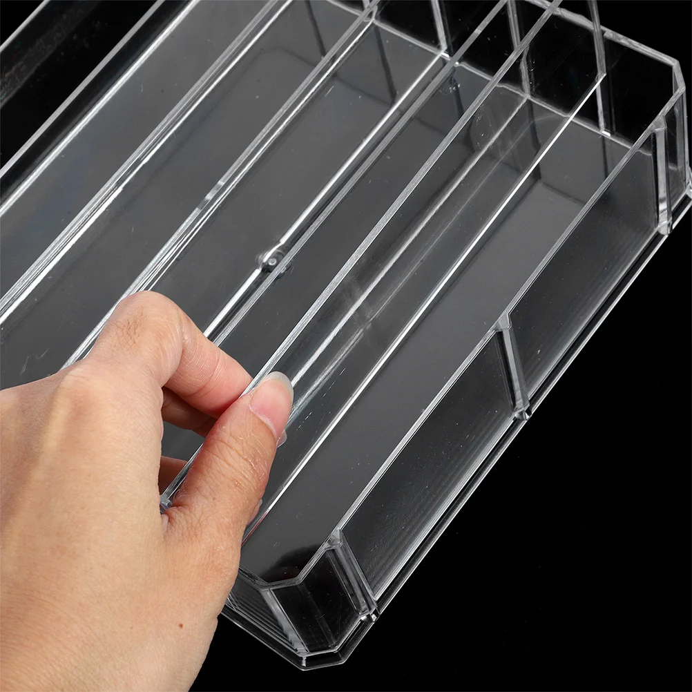 

2Pcs Cash Drawer Tray Multi-Compartment Cash Storage Box Transparent Organizer for Money Coins Notes Retail and Supermarket Use