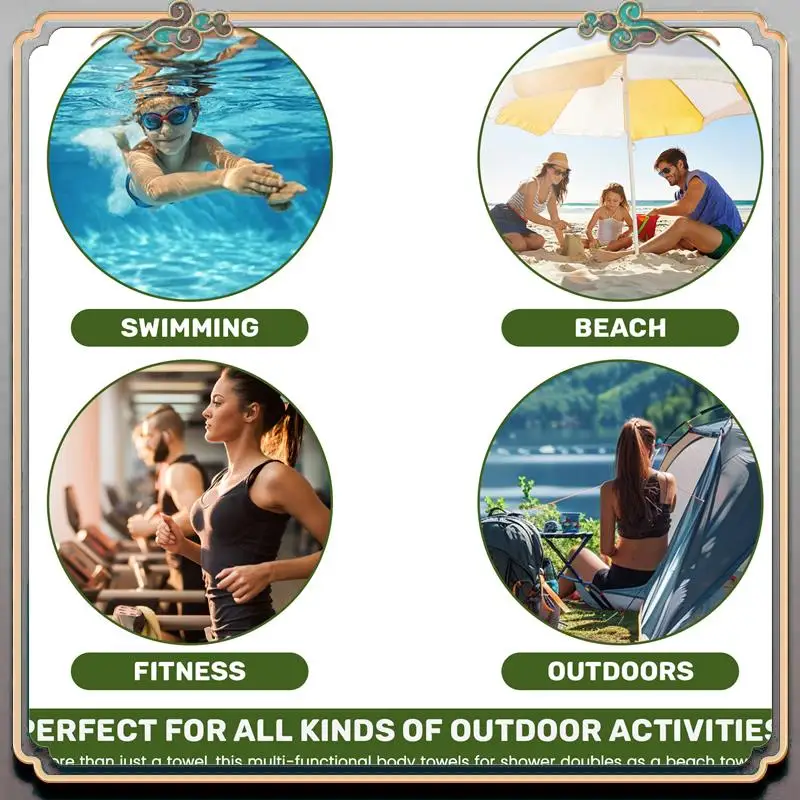 

Durable Multifunctional Outdoor Magnetic Bath Towel Portable Towels Quick-Drying Beach Towel Bath Towels