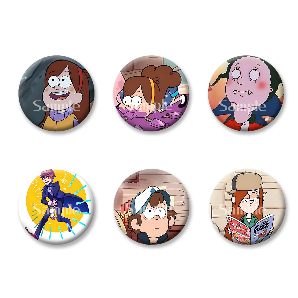 

Gravity Falls Mabel Dipper аниме мультфильм флэш-значок брелки зеркало для макияжа магнит на холодильник ACG товары игровая периферия игрушка в подарок