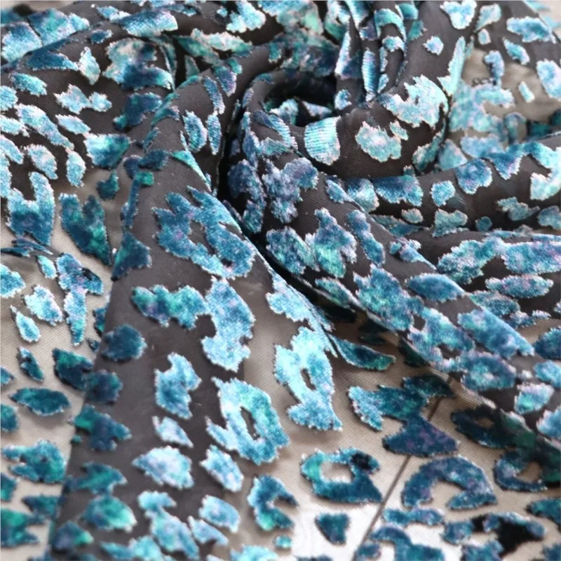 

Woven brocade viscose printed rose-patterned burnt velvet and pure silk fabric sleeping dress cheongsam women's clothing