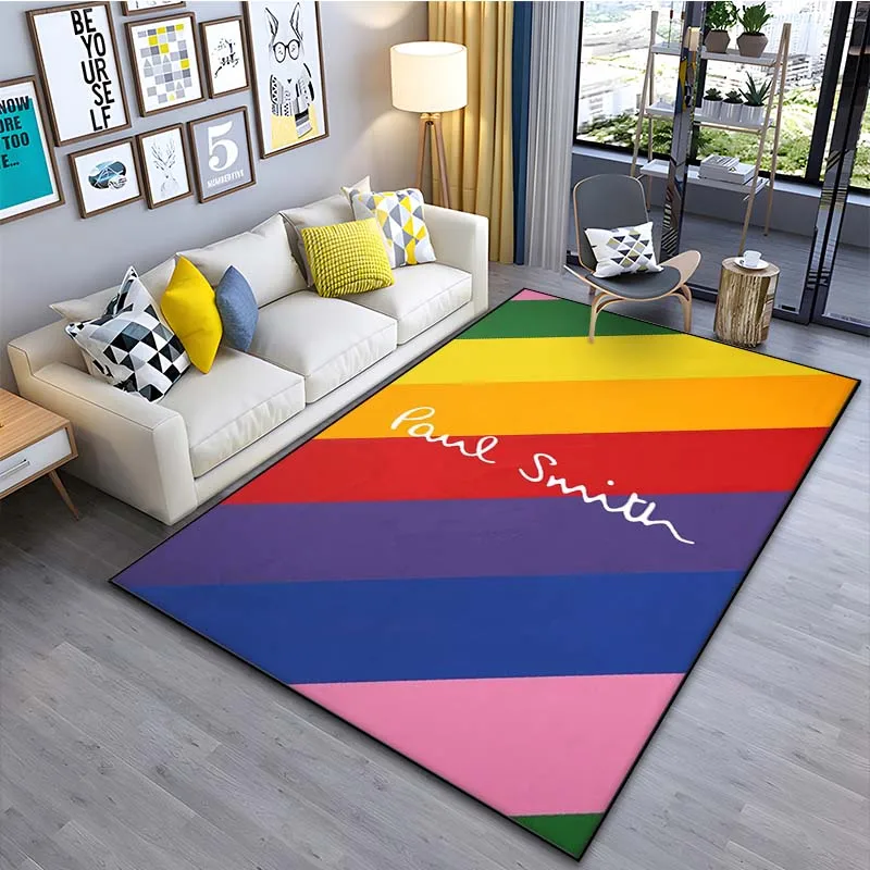 London Fashion P-Paul Smith Printed Floor Mat Carpet 15 Sizes Living Room Bedroom Bedside Sill Bathroom Floor Mat Home Decor