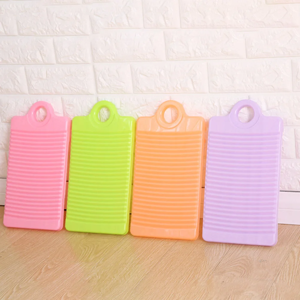 

4Pcs Washboards Non-Slip Plastic Washing Clothes Board Easy Saving Eco-Friendly Washboards Washing Board