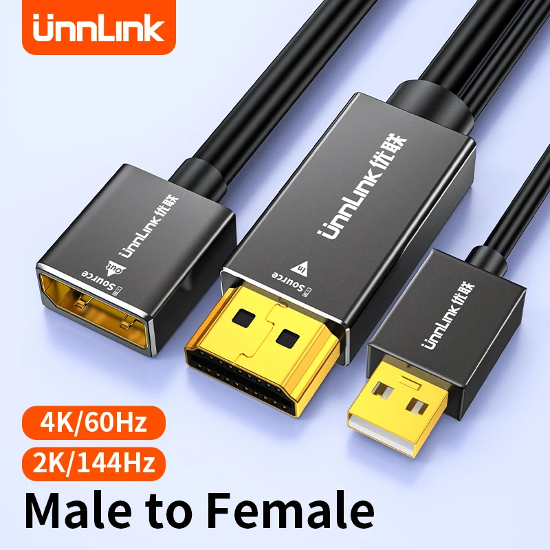 

Unnlink HDMI To Displayport Converter Cable Video Audio 4K 60Hz Adapter For PC TV Xbox PS4 PS5 Laptop Projector HDMI To DP Cable