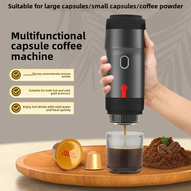 

Automatic espresso capsule machine, portable USB, suitable for small and large capsules of coffee powder capsule holder