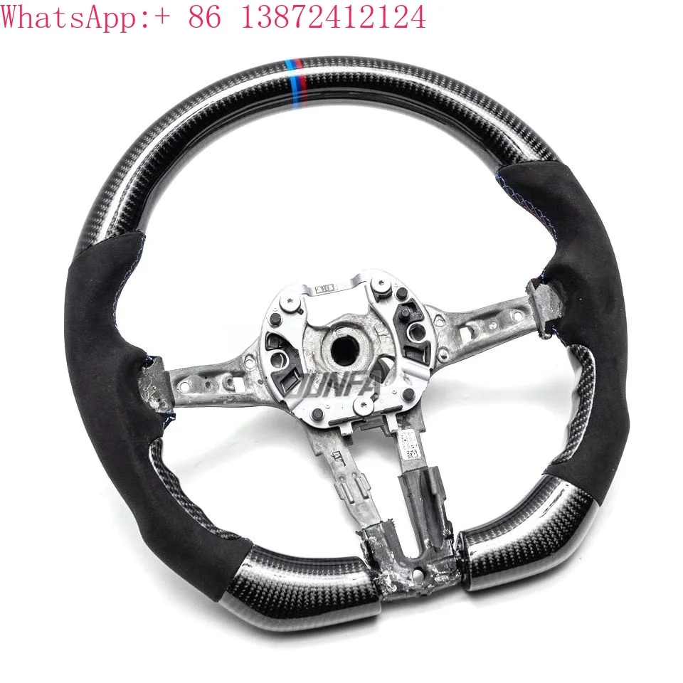 

Custom for BMW M5 M6 F10 F18 F11 F12 Carbon Fiber Car Steering Wheel with Leather New Condition