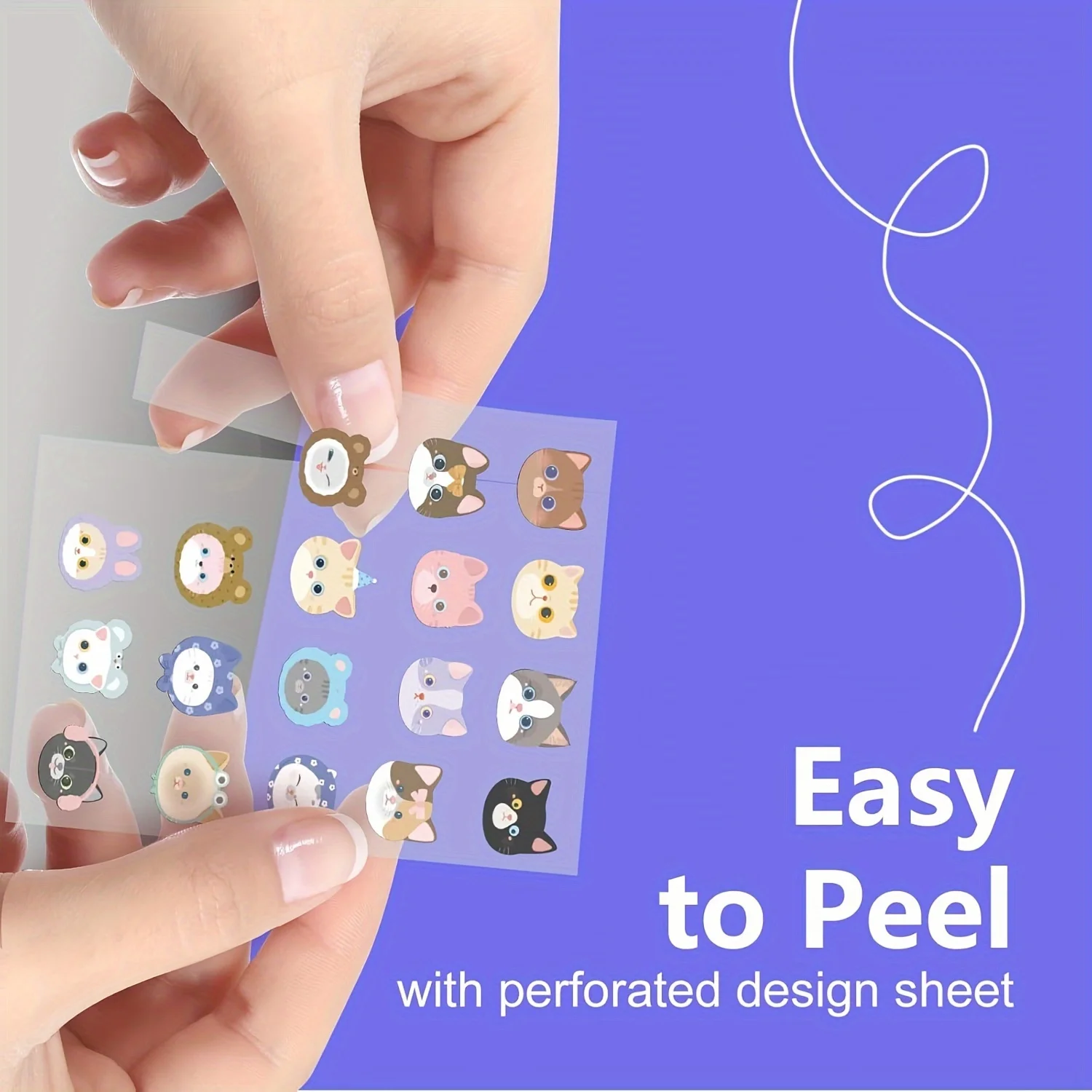 100pieces cute cat Pimple patch, water-resistant and sweat-proof, suitable for all skin types