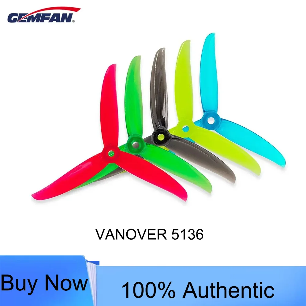 2Pairs Gemfan VANOVER 5136 3 Blade PC Propeller For FPV Freestyle Quadcopter Racing Drone 5inch Props Multirotor DIY Parts