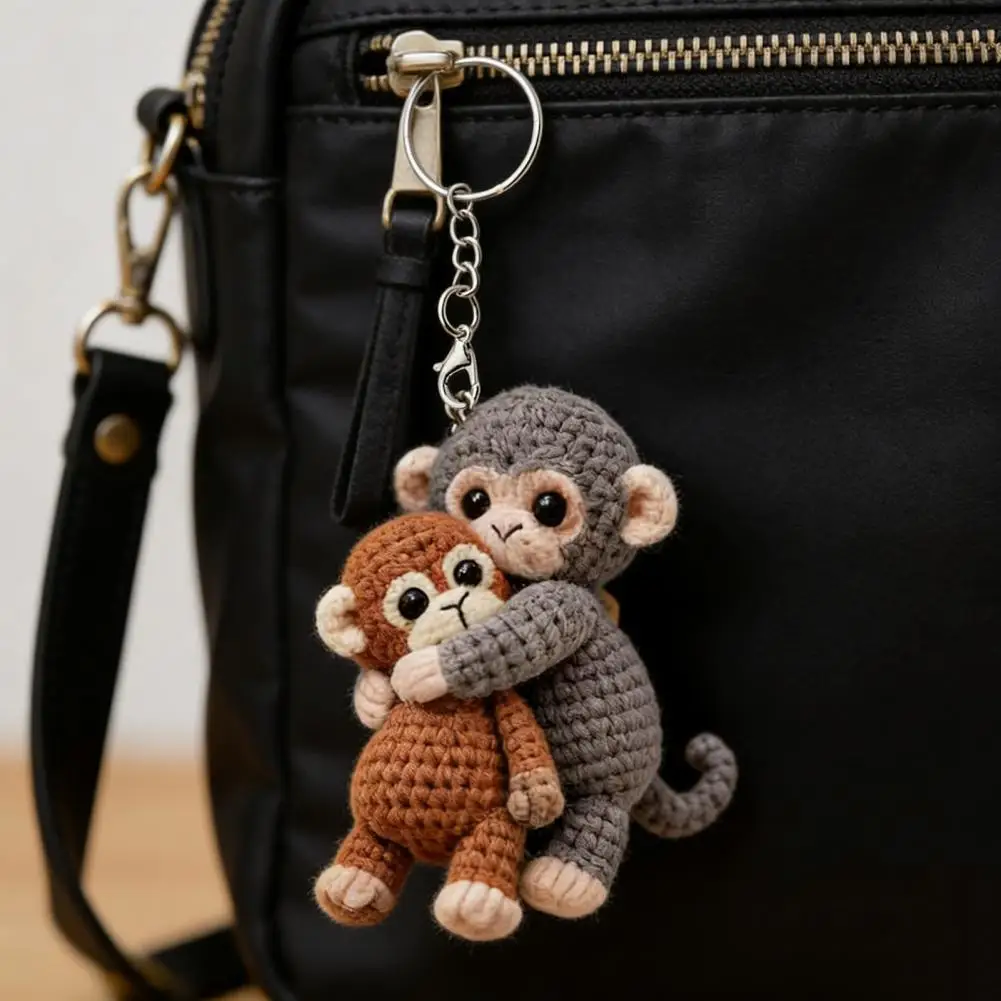 Adorable Monkey Rings Holder Upgrades for Backpacks & Vehicles Easy to Clean Plastic Surfaces Fun Gift Concept