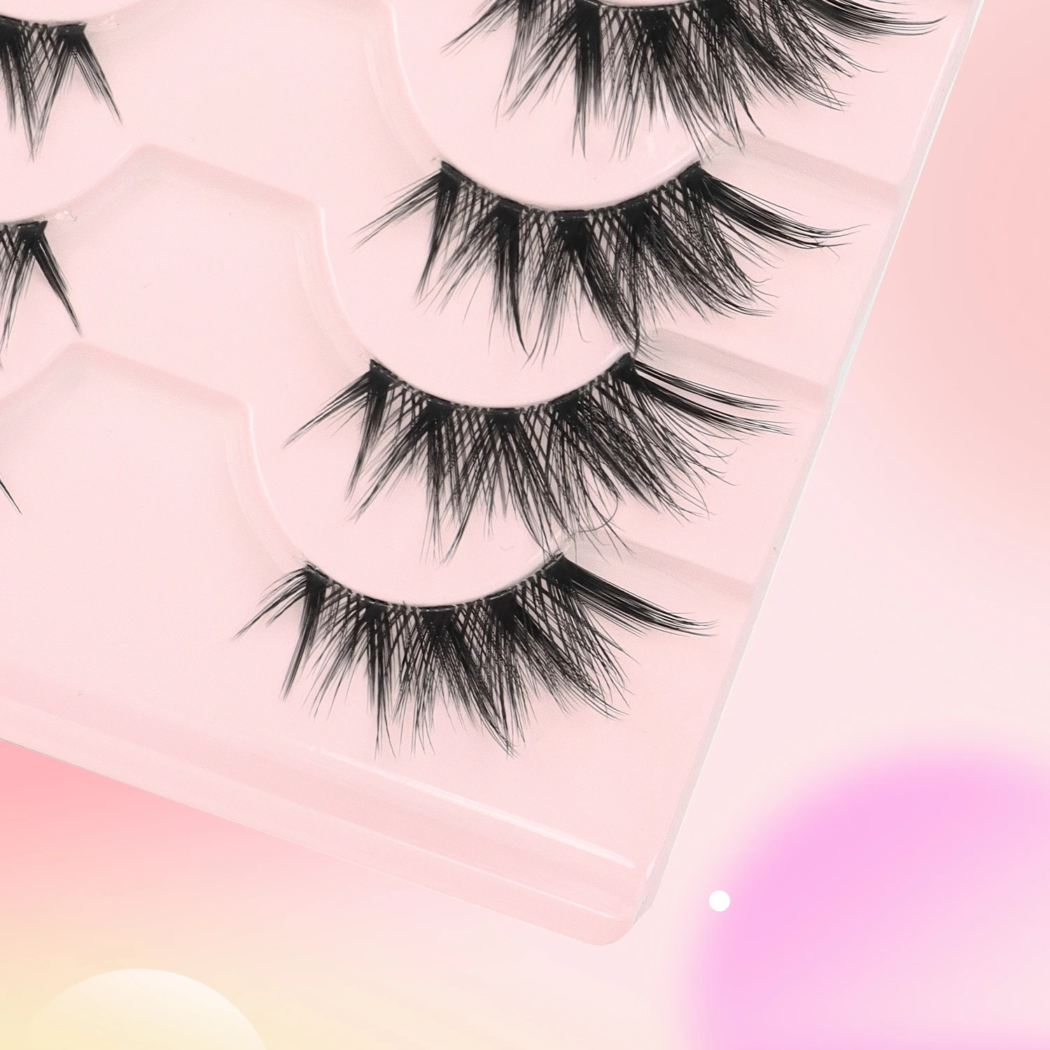 6 Pairs of Thick and Long Cross Style False Eyelashes to Lengthen the Eyelash By Half an Eye 16mm