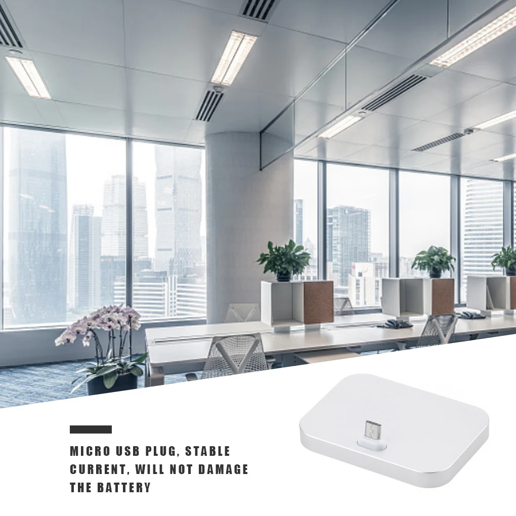 الهاتف المحمول مايكرو USB شاحن حوض المنزل مكتب سطح المكتب الهاتف سبائك الألومنيوم محول الشحن حامل