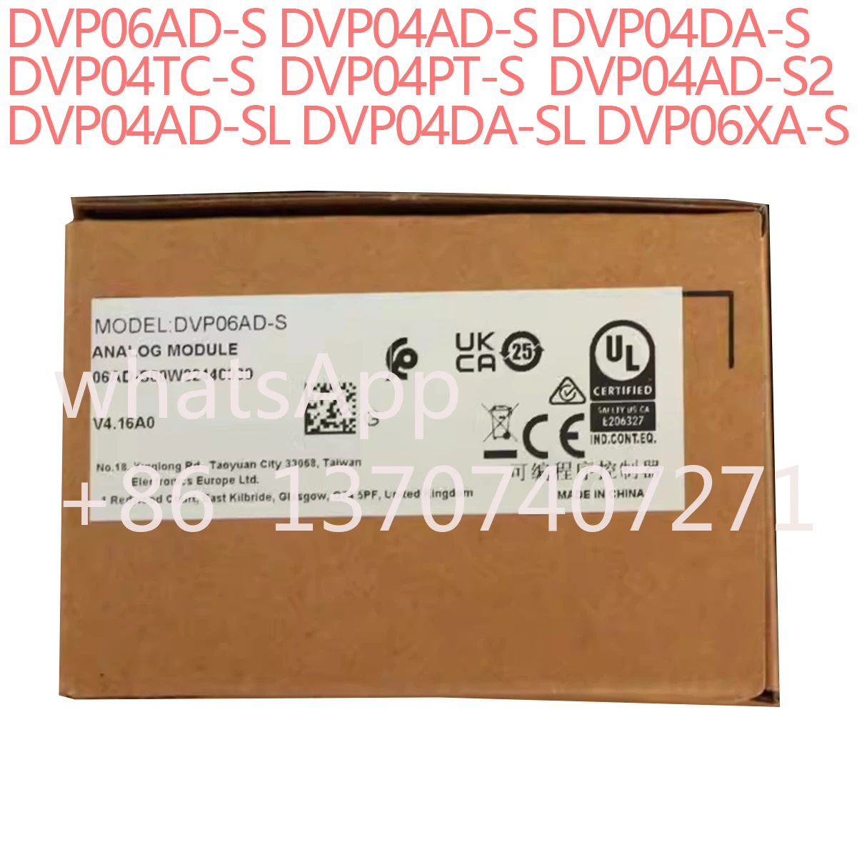 DVP06AD-S DVP04AD-S DVP04DA-S DVP04TC-S DVP04PT-S DVP04AD-S2 DVP04AD-SL DVP04DA-SL DVP06XA-S Analog Module Brand New Original