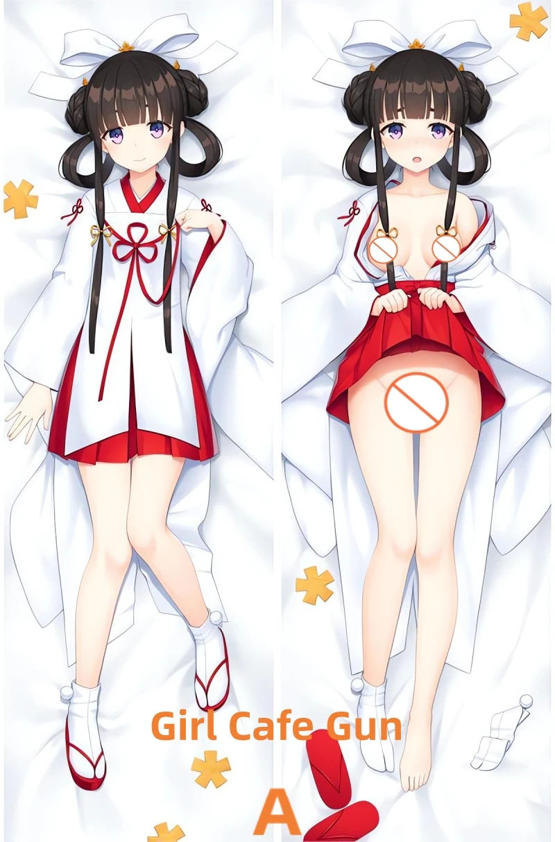

Подушка Dakimakura с изображением девушки, кафе, пистолета, двусторонняя наволочка для тела в натуральную величину, подарки на заказ