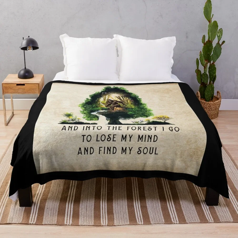 Bigfoot Knowledge Camping And into the forrest Throw Blanket Winter beds Sofa Quilt Blankets