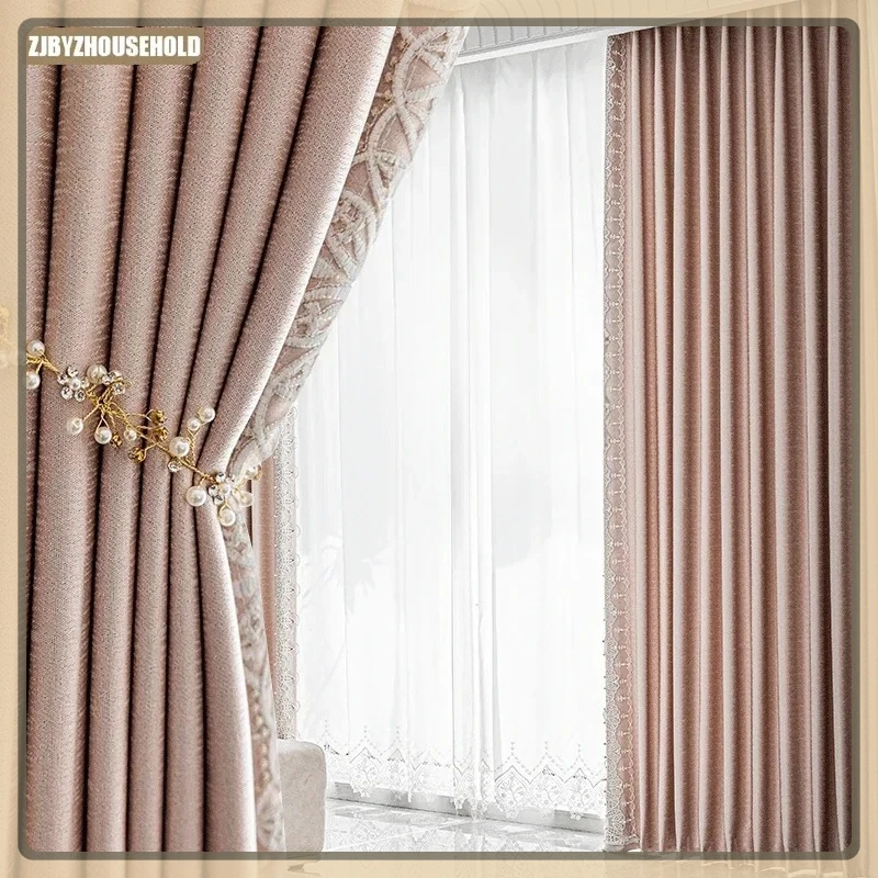

Modern Curtains for Living Dining Room Bedroom Scandinavian Minimalist Kadia High Precision Thickened Curtains Nature Vertically
