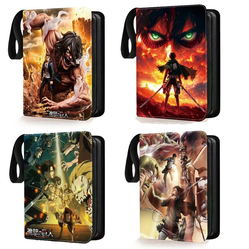 400-900ポケット入り-進撃の巨人-トレーディングカードバインダー-プレミアムジッパー-カードコレクターホルダー-フォルダー-カードアルバム-スポーツゲームカード用