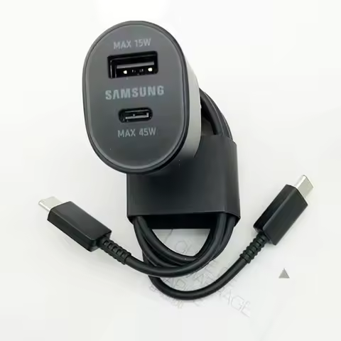 60w Samsung Super Fast Car Charger PD Usb Type C Port Auto Cargador 45w For Galaxy S22 S21 S20 Note 10 Plus A54 A55 &amp;1M/2M Cable