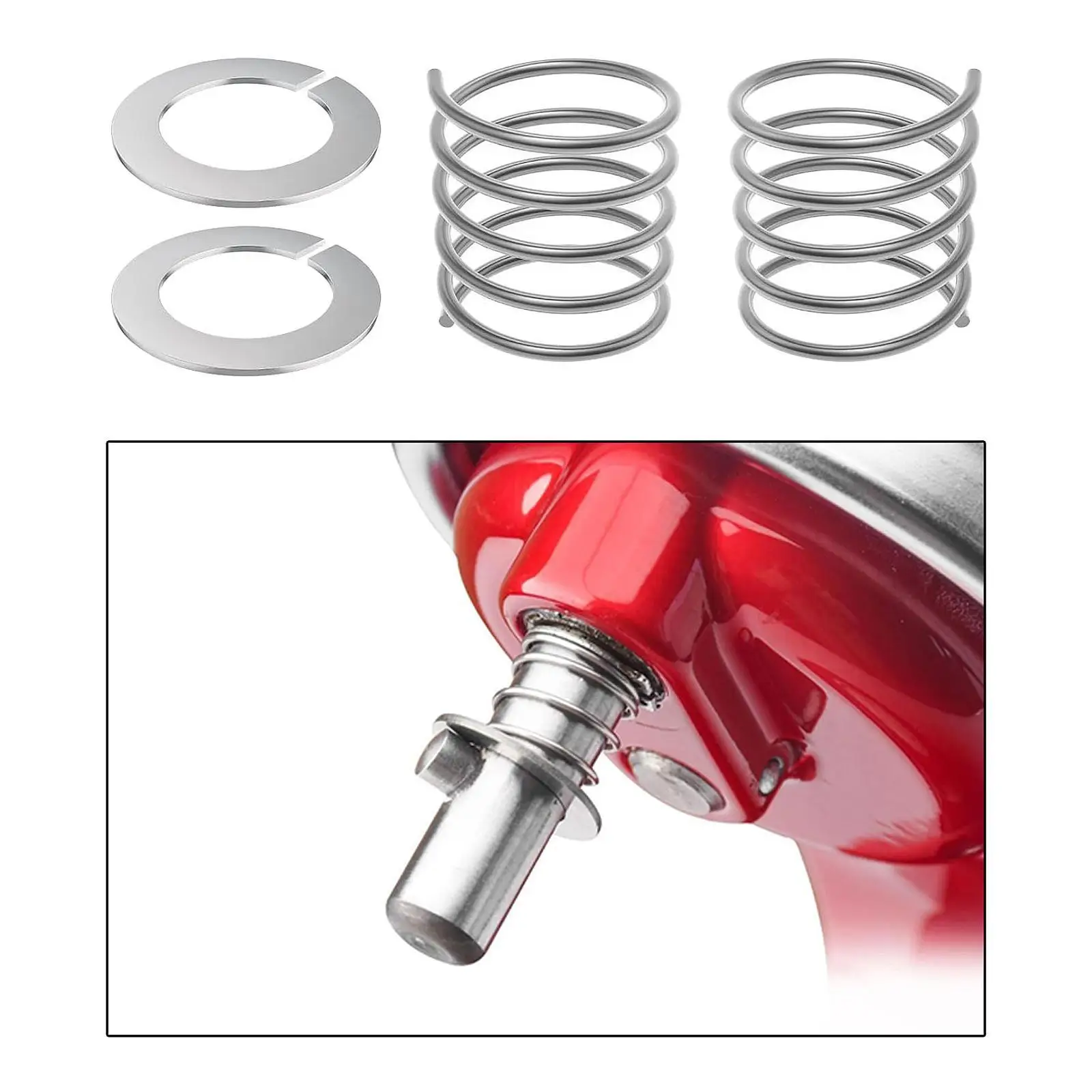 3.5쿼트에서 7쿼트 믹서에 설치가 용이한 스프링 및 와셔 4개