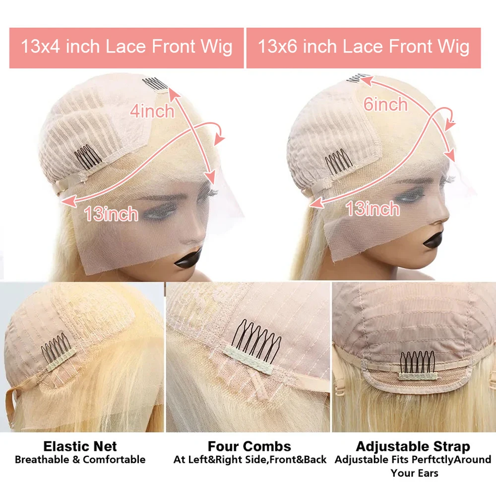 Water Wave 613 HD Lace Frontal Honey Blonde Wig Body Wave Human Hair 40Inch 13x6 Brazilian Cheap Wig on Clearance Sale For Women