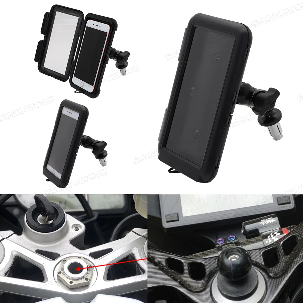 

Motorcycle Phone Camera Holder Navigation Grips Bracket Adjustable for Yamaha R1 R6 BMW-S1000RR Honda F5 CBR650F