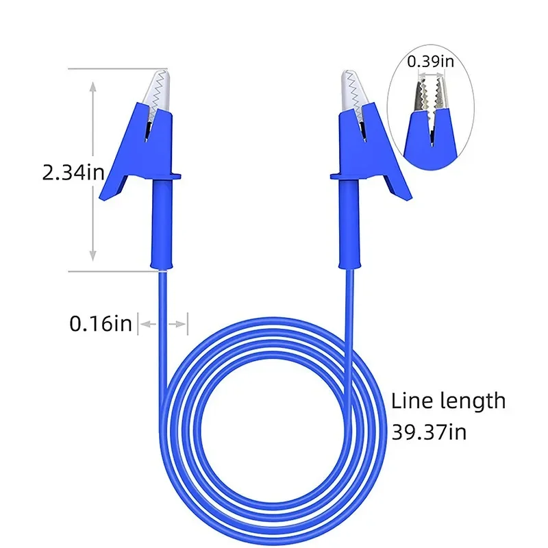 1pcs Full Insulated Alligator Clips Test Leads Jumper Wire Electrical Test Cable Flexible safety Copper Line